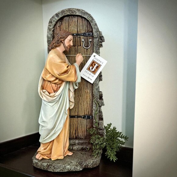 Joseph's Studio Jesus Knocking at Door 11” 2006 Roman Inc. Standing Statue - Picture 1 of 7